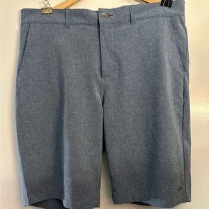 QOR Shorts Adult 38 Gray Chino Nylon Performance Lightweight Casual Mens